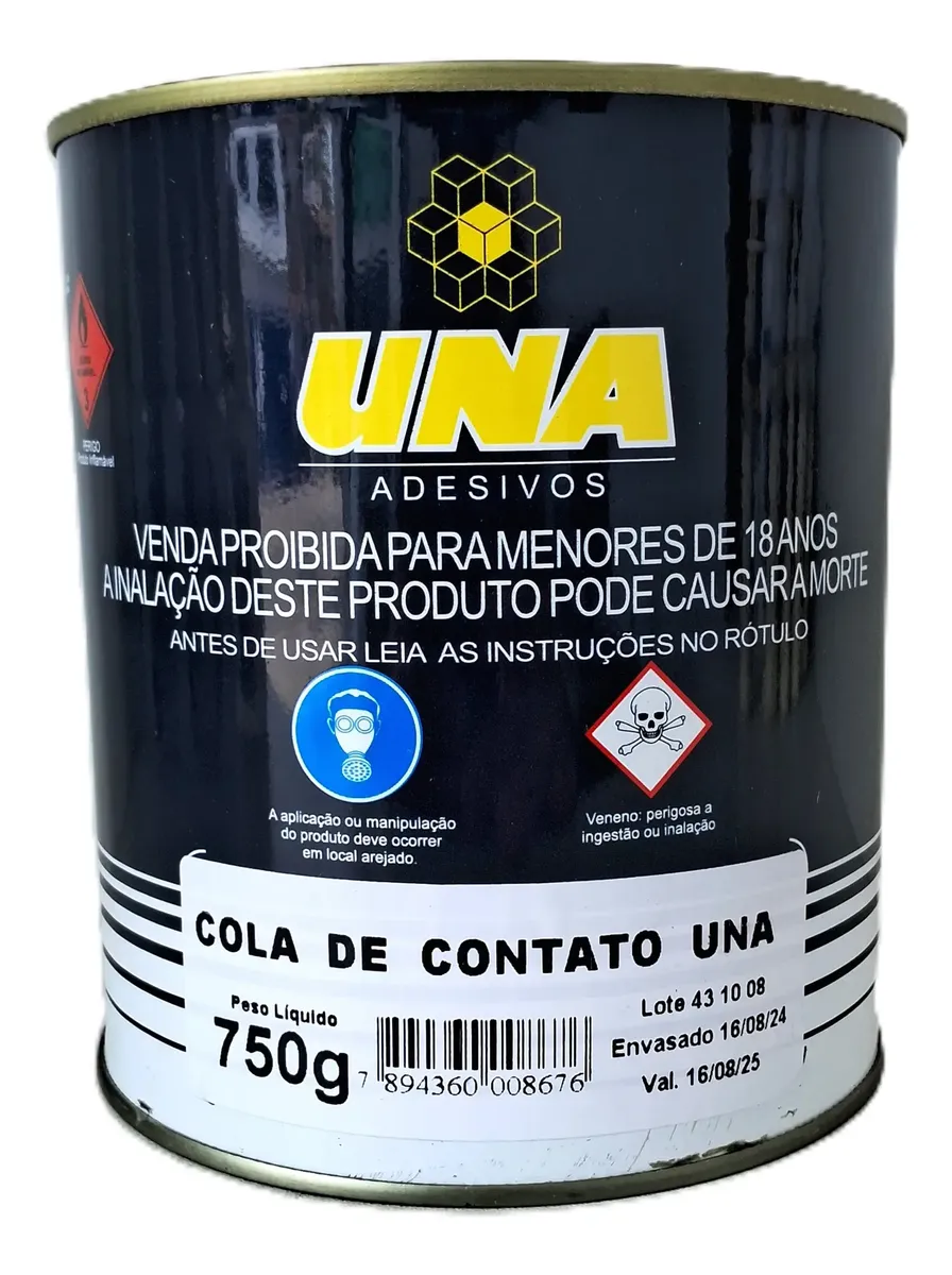 Cola De Contato Una 750g Moveleiro Sapateiro Revestimentos